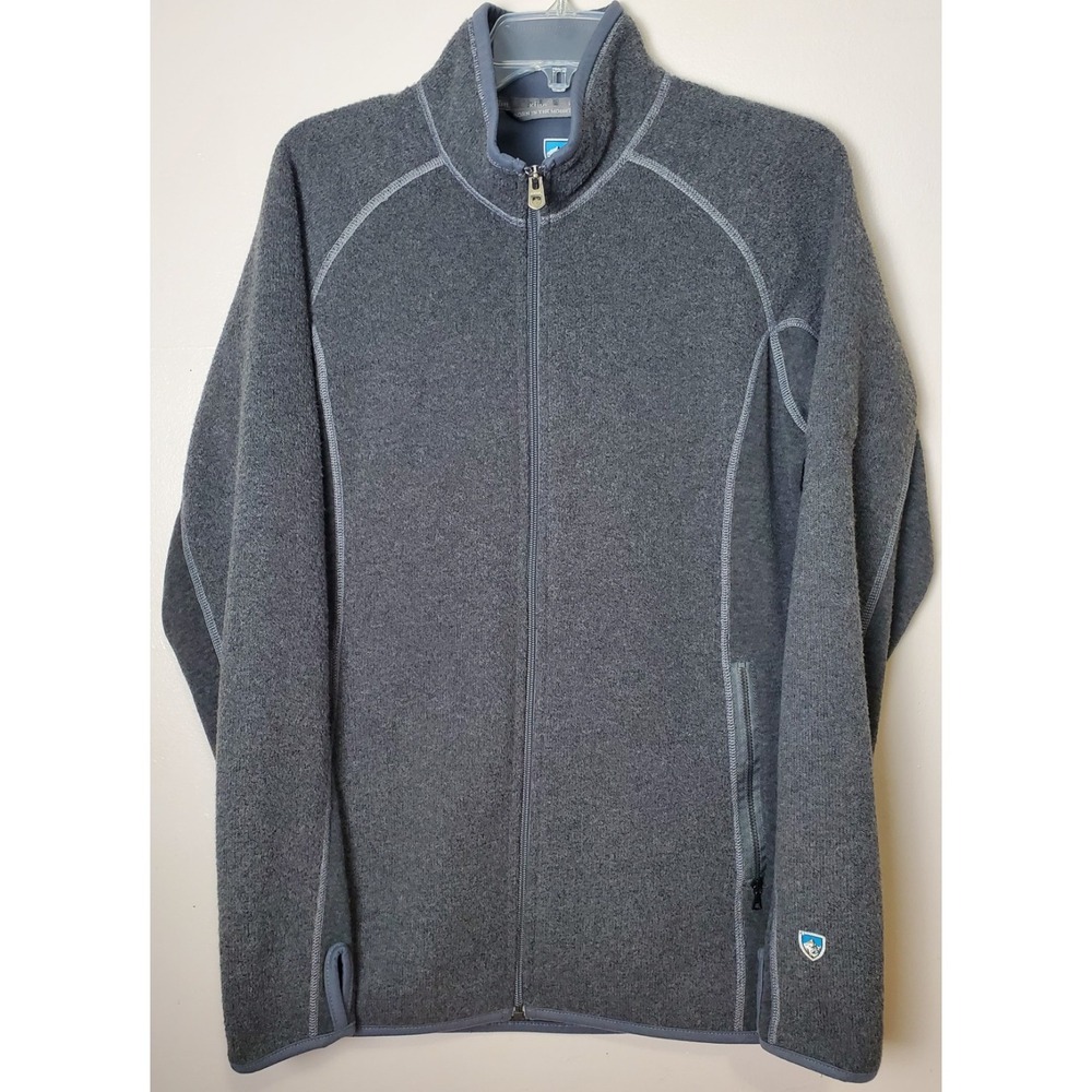 Kuhl Alfpaca Fleece Jacket Gray Full Zip Men's Small Cabincore Gorpcore Outdoors